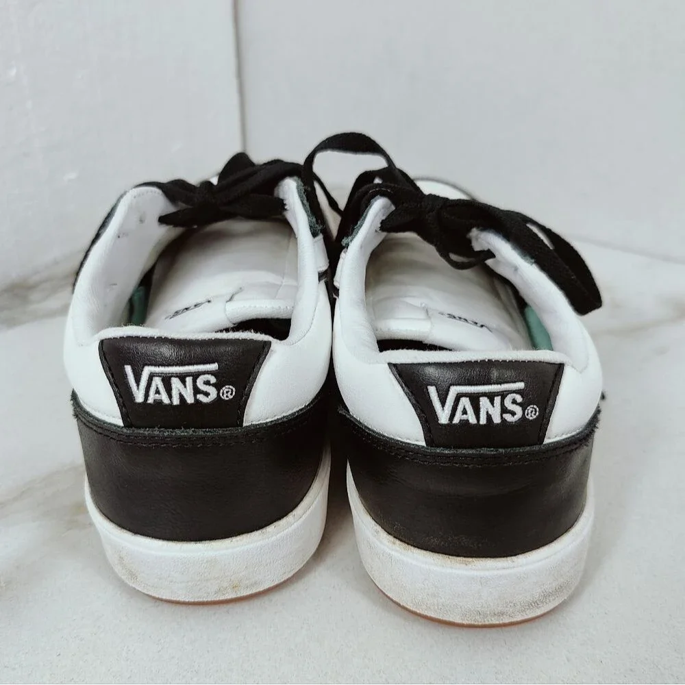 Vans Lowland ComfyCush Skate Shoes Sneakers Black True White, 9(M) 10.5(W)
